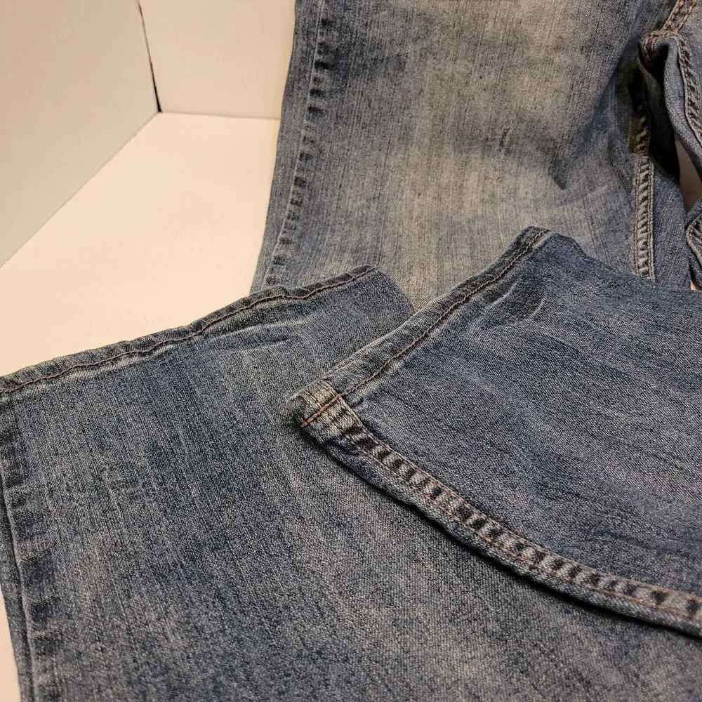 Flypaper Jeans Mens 34x31 Bootcut Mid Rise Embroidered Medium Wash Denim Blue‎